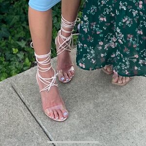 Schutz lace up stilletos size 6.5